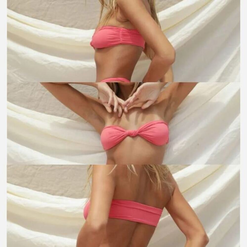 Stone Fox Swim Lele Bikini Top Sunset Pink